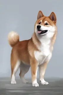 一只可爱的柴犬宠物狗灰色背景 一只可爱的柴犬宠物狗灰色背景