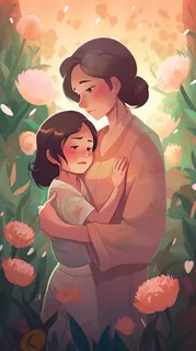 母亲 温馨 节日 爱护 温柔