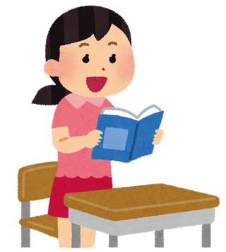 朗读卡通简笔女孩少儿兴趣班