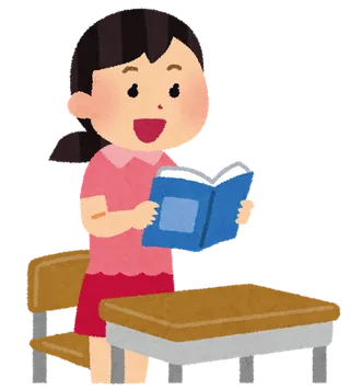 朗读卡通简笔女孩少儿兴趣班