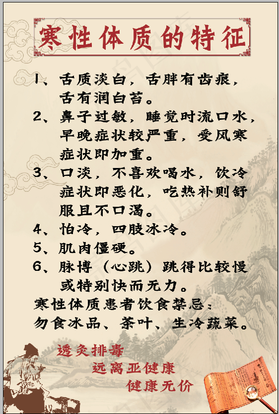 寒性体质的特征psd模版下载