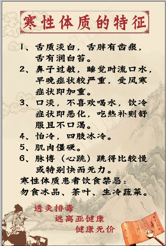 寒性体质的特征psd模版下载