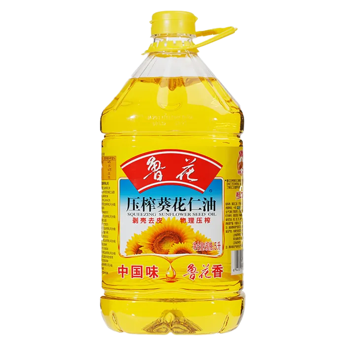 鲁花葵花仁油5升超市商品白底图免抠实物摄影png格式图片透明底