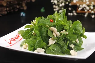 食香菜拌桃仁 (1)