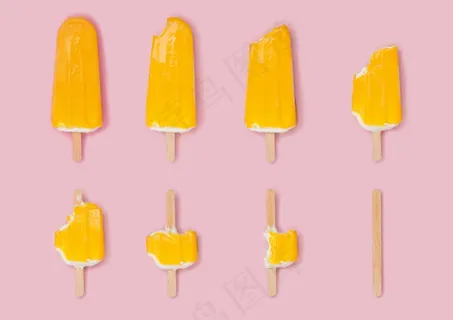 黄色芒果冰棒图片 黄色芒果冰棒图片