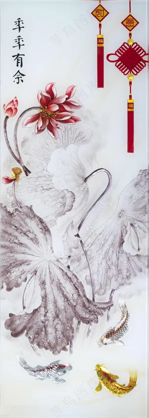 季季有余冰雕背景墙 季季有余冰雕背景墙