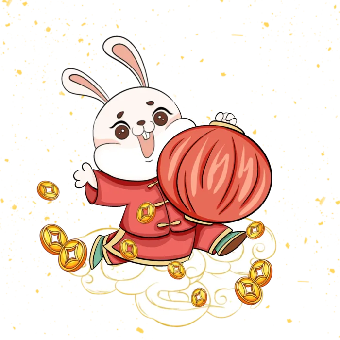 灯笼兔子免扣png