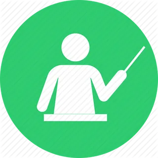 圆形上课绿色徽章