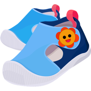 蓝色儿童鞋子图标