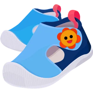 蓝色儿童鞋子图标