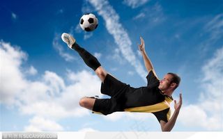 足球运动--飞身射门