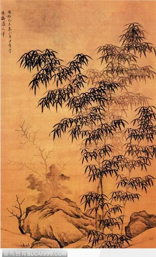 花鸟篇-山坡上的竹