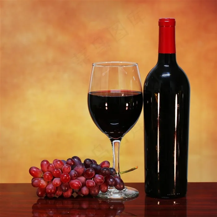 红葡萄红酒艺术照
