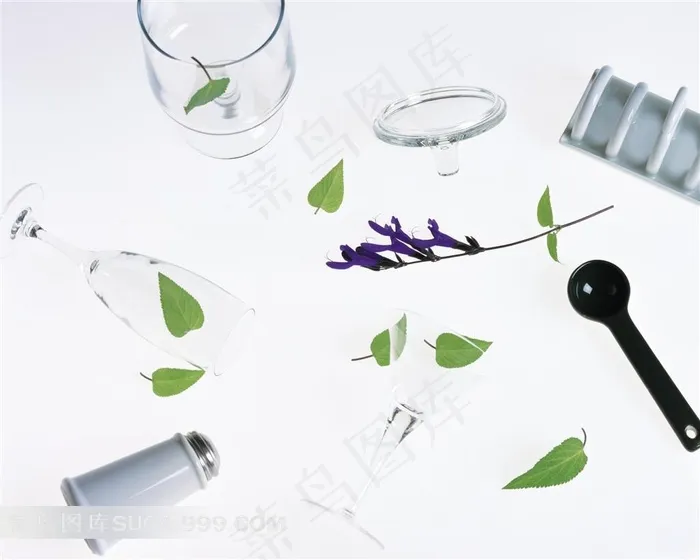 玻璃杯高脚杯绿叶茶及其他生活用品温馨生活