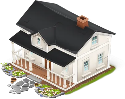 现代房子卡通简笔现代农业