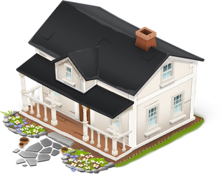 现代房子卡通简笔现代农业