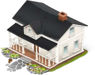 现代房子卡通简笔现代农业