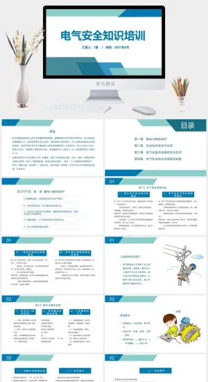 电器安全知识培训演讲PPT模板预览图
