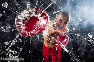 破碎的玻璃创意高清图片