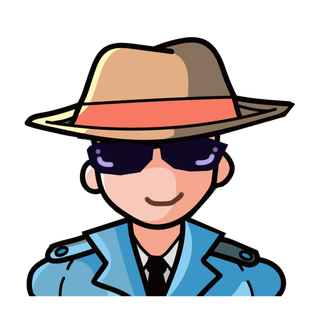  戴墨镜戴帽的帅哥卡通