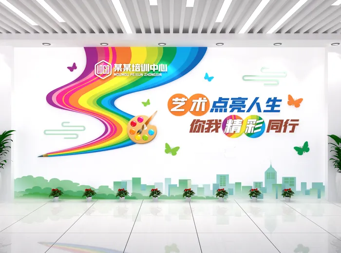 学校文化墙设计cdr矢量模版下载