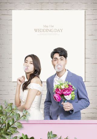 现代韩国风格结婚婚礼背景