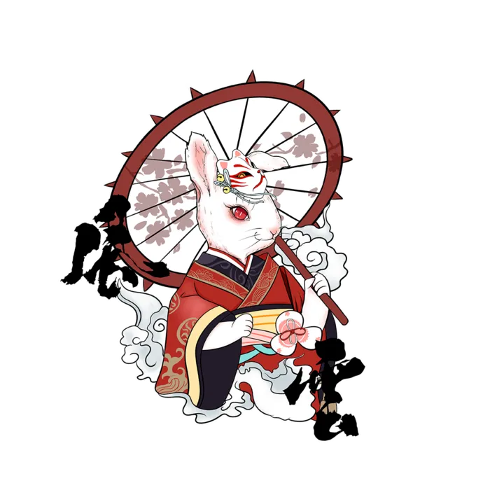 兔子绘画日式