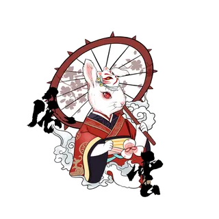 兔子绘画日式