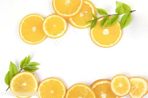 橙子切片摄影图片