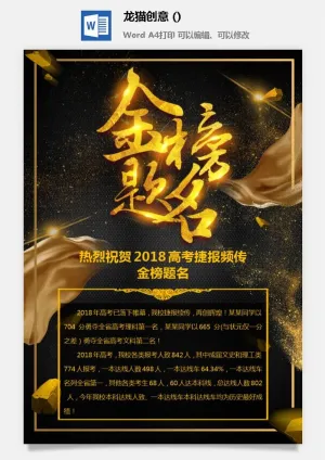 2022企业公司销售业绩年终大捷军令喜报word文档设计素材模板预览图