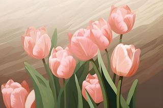 唯美淡雅清新郁金香背景