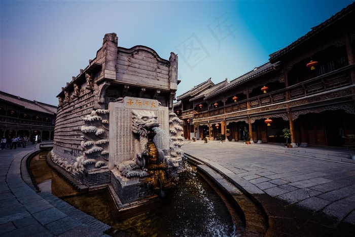 台儿庄古城喷泉