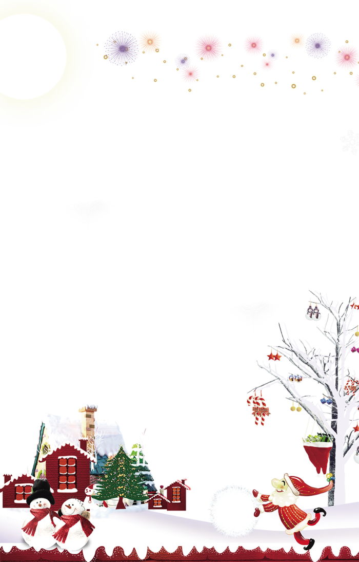 雪人下雪卡通