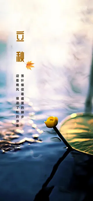 地产二十四节气立秋海报60psd