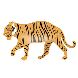 卡通小老虎PNG免抠插画素材可爱动物老虎插画贴图PNG免抠设计素材