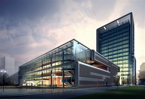 城市建筑夜景图片