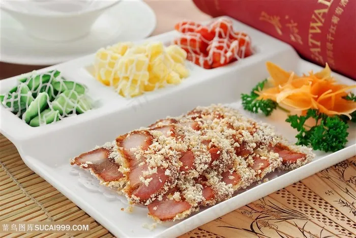 香辣烤肉的美食图片