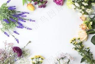 节日礼物花束背景