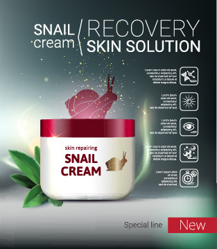 化妆品使用说明书彩妆科幻底图