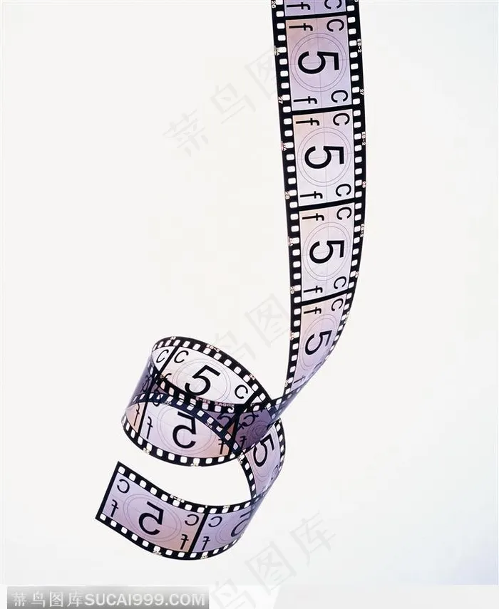 一段弯曲的胶卷