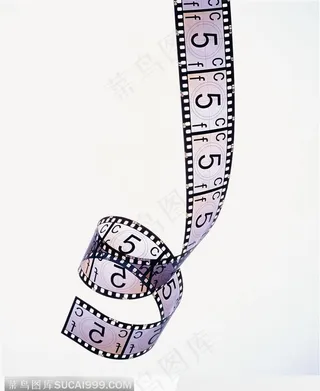 一段弯曲的胶卷