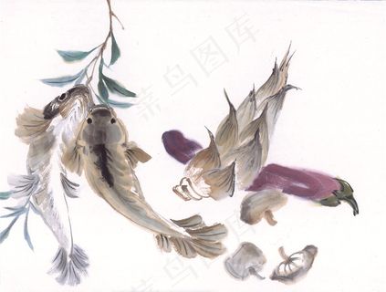 瓜果蔬菜鱼虾蟹文化艺术摄影图片