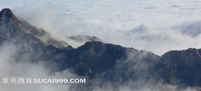 安徽黄山云海风景摄影图片