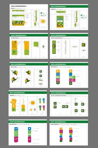 全套儿童乐园标识标牌导视牌