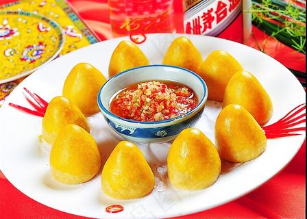 黄窝窝头美食素材