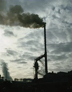 工业烟囱废气污染排放素材