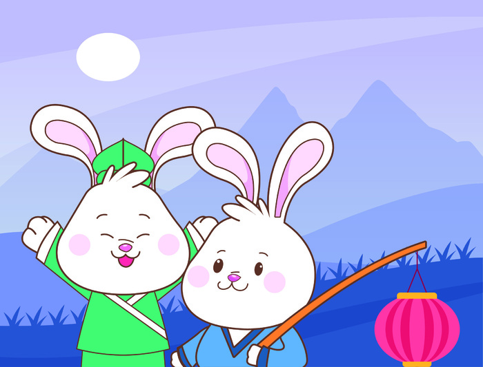 设计中秋节背景风景