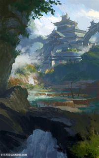 中国高大宫殿风CG原画图片