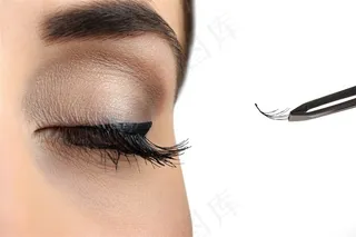描眉的化妆美女素材