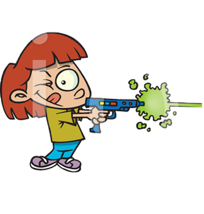 孩子射击卡通